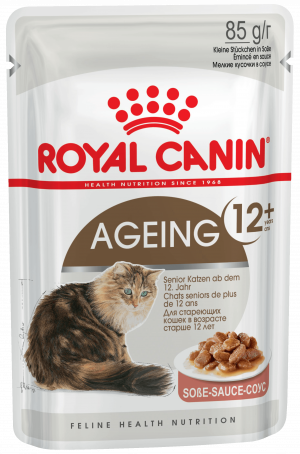 Royal Canin Ageing +12 влажный корм для кошек старше 12 лет кусочки в соусе, 85 г.Продается кратно 6шт.