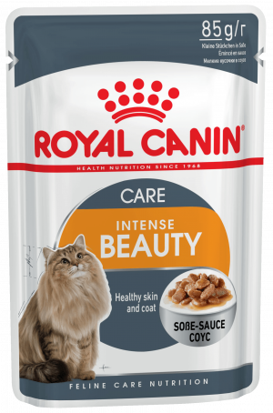 Royal Canin Intense Beauty влажный корм для поддержания красоты шерсти кошек кусочки в соусе, 85 г.Продается кратно 6шт.